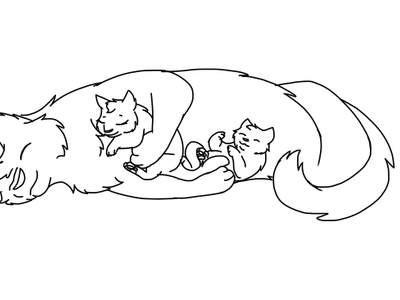 Proportions are shit but have Mike cuddling Aaron and nova