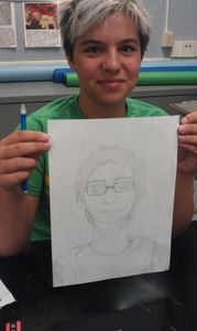 She drew me in art class! hajidbunshkaoj