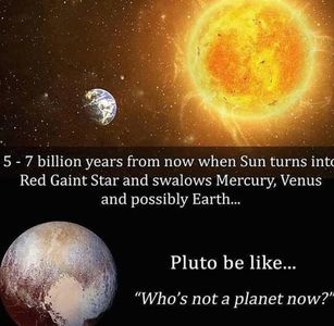 Pluto be like- "ANSWER MEG EARTH OH WAIT U CANT"