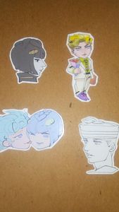 STICKERS AAA!!!! i love how giorno is licking bruno this time :>