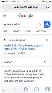 I just wanted to know what a Lolicon was holy jeez