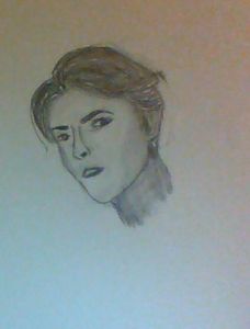 it looks like crap, especially the mouth, but i drew bowie