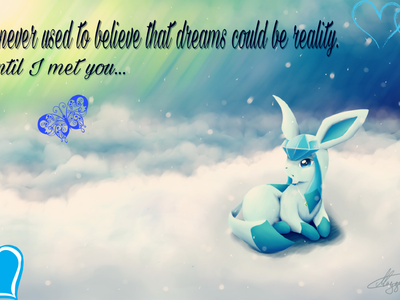 I made the Quote and added the butterfly and love hearts~