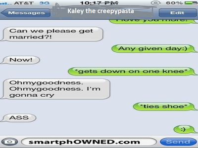 Lol wolfie texting Kaley like...