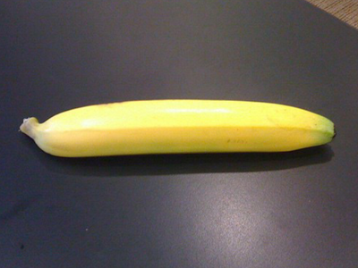 When a banana is straighter than you.