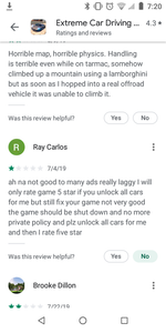 Wait... 'will rate 5 star if unlock all cars 4 me plz' wtf?