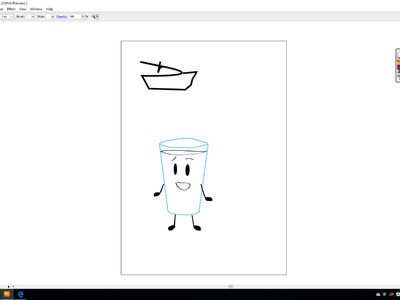 me drawing on Adobe Illustrator