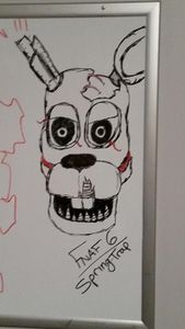 Warning Spoilers!! My whiteboard take on FNAF 6 SpringTrap...