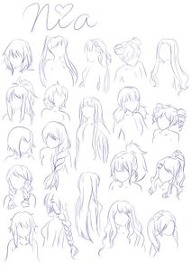 Hair sketches! (The third one is terrible lol) Ref used! ☺