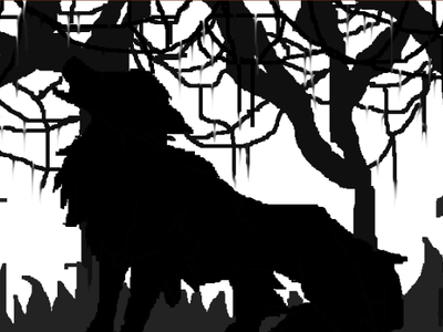 I drew a shadowy wolfy thing!