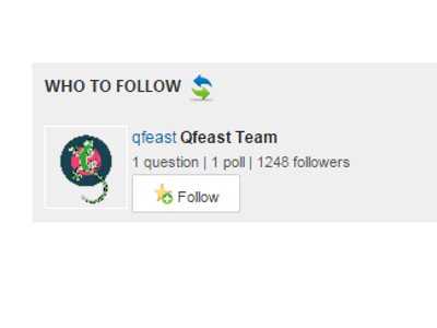 Poor Qfeast expects me to follow them...