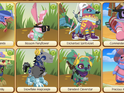 You can switch your animal. These are mine. Eagle, bunny, arctic wolf, seal, wolf, etc.