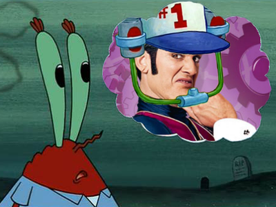 It was his hat Mr.Krabs!,He was number one! XD