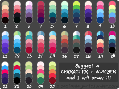 pallete requests with OC's comment if you want one