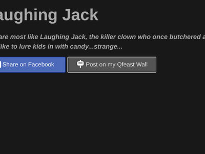 Never would've thought that I would be like Laughing Jack huh