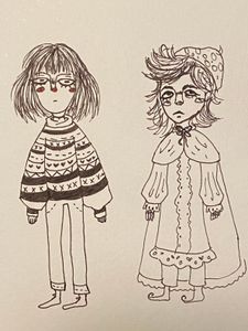 a freak in a sweater + weird little heir friend