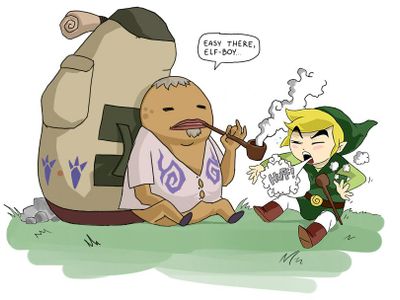 Link, you're not supposed to breathe the smoke...