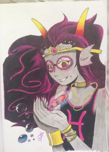 Feferi holding a baby cuttlefish completed