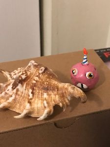 Mr cupcake with an identity crisis (and a seashell)