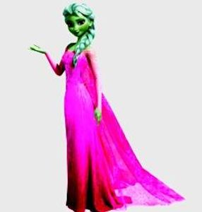 XD i made Elsa dress pink