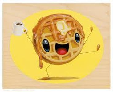 WAFFLES AND IT IS DANCING......*feints of happiness*