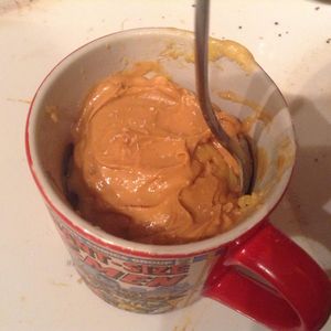 Boom. Mug cookie with peanut butter