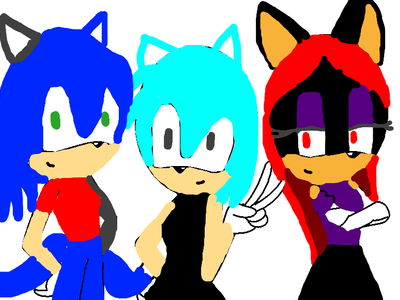 Alexis the Hedgebat, Sapphire the Hedgehog, and Aislin the Foxhog