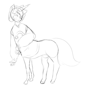 WIP OF UNICORn man (i rly need to fix the hind legs // also i'm not a furry)