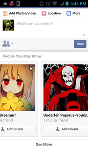 Chara and UF Papyrus are on Facebook.