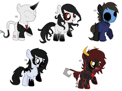 Creepypony left: 1 2 4 5