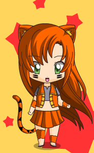 Shitake, cat demon. Chibi