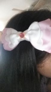 my Rose Quartz from Steven Universe bow