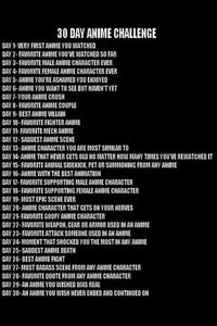 Whoever is a MAJOR anime fan do this challenge! I'm doin this! XD