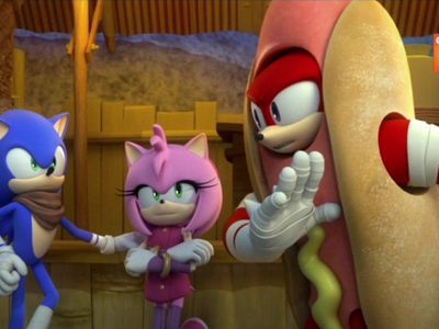 knuckles why u in a hot dog suit?