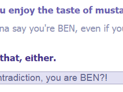 BEN all the way.