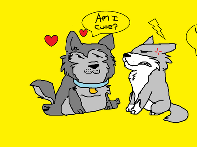 Wolfie and Lily as chibis