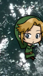 Link is climbing around my phone screen.