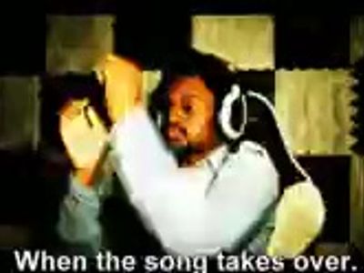 i be singing when the song takes over: