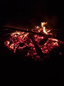 Our bonfire after we left (all burnt out)