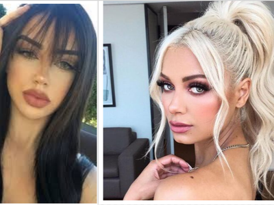 bangs i want (left) bangs i have (right)