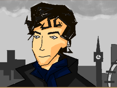 i drew sherlock :3