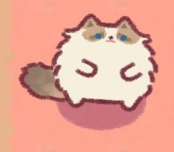 fluffy kitty from a lil cat cafe game i have :)