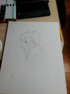 I drew Sherlock. I'm going to paint it.