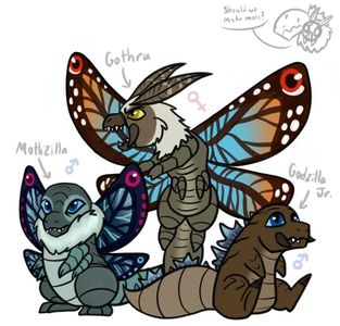 Godzilla x Mothra children