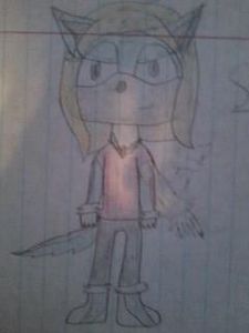 My drawing of Scarlette the wolf