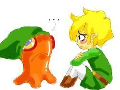 Aww, bad Chuchu! *gives link his hat and hugs him*