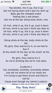 Tag yourself as a line because this song is just weird. I’m “Even though my names Ludacris”