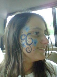 I got some face paint at the zoo!