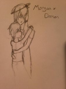 Morgan and Damon (kinda shit(