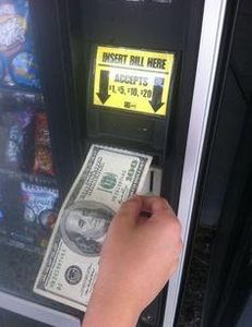 Who would do this? I get the joke but at least use a 2 dollar bill.